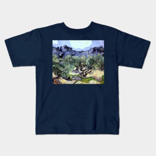 The Olive Trees by Vincent Van Gogh Kids T-Shirt